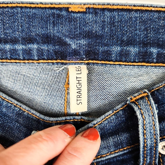 Rag & Bone Straight Leg Raw Hem Jeans in Clean La Paz Size 28 - Picture 4 of 7